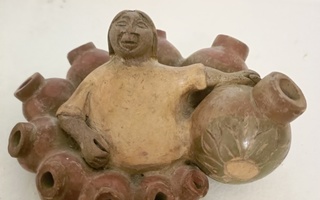 Antiikki Peru Figuri signeeratu 1900-alku