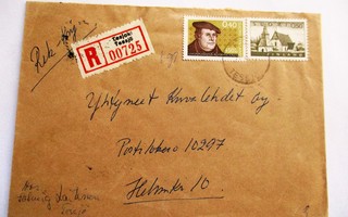 1967 Tesjoki kaksikielinen kirjauslipuke kuorella