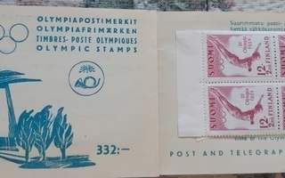 Helsinki Olympialaiset 1952  Olympia-postimerkkivihko