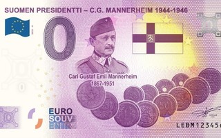 *NOLLA-EURO*2021*SUOMEN PRESIDENTTI*C.G. MANNERHEIM*