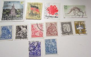 postimerkki DDR 12 kpl