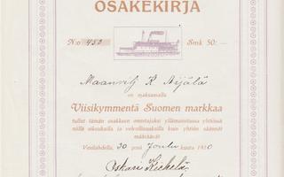 1920 Laivayhtiö ALHO Oy, Vesilahti osakekirja