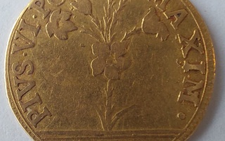 Doppia d'oro 1787 Bologna Pius VI kultaraha