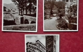 Lucca: 3 vintage postikorttia (Italia)