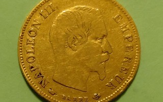 Ranska, 10 Francs 1857, Napoleon III kulta raha