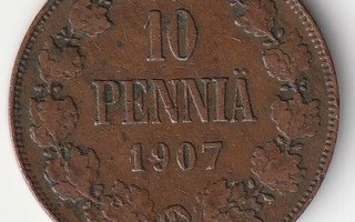 10 Penniä 1907