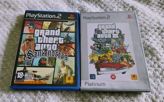 GTA 3 ja GTA San Andreas Playstation 2