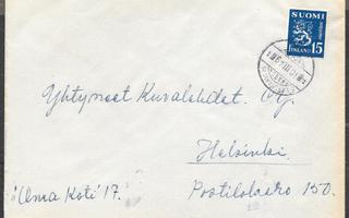 Postilähetys - Yl.m. 15mk (LAPE 352) Sääksjärvi as 10.3.1949