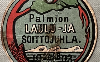 Paimion Laulu- ja soittojuhlat 27-28.6.1903