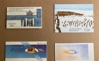 Suomalaisia postimerkkivihkoja 4 kpl