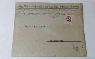 Viipuri Wiborg Sofia Zweygberg M-17 Firmakuori 1924 ALE!