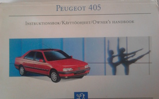 Peugeot 405 käyttöohjekirja