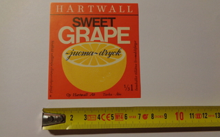 Etiketti - Hartwall Sweet Grape, Oy Hartwall Ab Turku