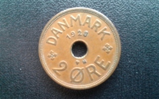 2 Öre Tanska 1928 kolikko (171)