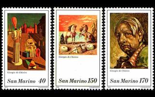 San Marino 1198-200 ** Taidemaalari Giorgio de Chirico (1979