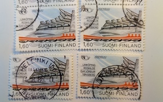 Joensuu ja ystävyyskaupungit postimerkki 1,60 markka 1986