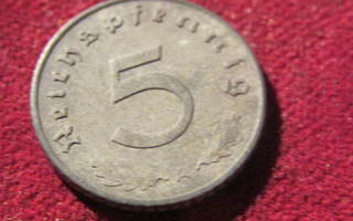 5 reichspfennig  1940A Saksa-Germany
