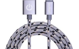 Garbot Grab&Go 1m Braided Micro-USB Cable Silver