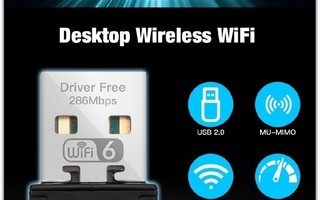 WIFI 6 -sovitin /  Mini USB Dongle 2.4GHz 802.11ax  #28985