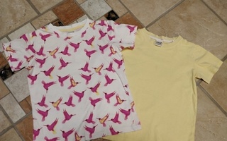 CIRAF 2kpl keltainen perus t-paita & lintu t-paita
