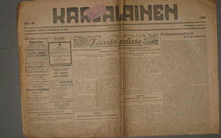 Sanomalehti  Karjalainen 31.3.1927