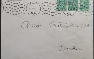 Pp-leima KUUSIRATI / Oulu kirjeellä 1962