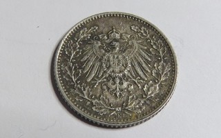 Saksa/Empire 1/2 mark 1916 E
