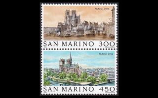 San Marino 1261-2p ** Maailman kaupunkeja Pariisi (1982)