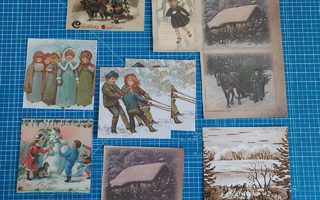 Korttiaskarteluun jouluisia / talvisia kuvia