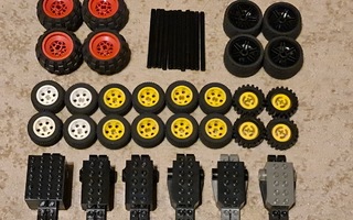 Lego Renkaita ja jousivoimaisia moottoreita