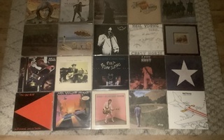 Neil Young vinyylilevykokoelma - 74 x LP’s