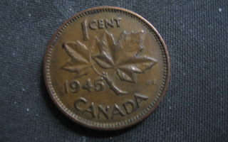 Kanada  1 Cent  1945  KM # 32  Pronssi