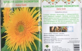 Auringonkukka "Astra Gold" siemenet