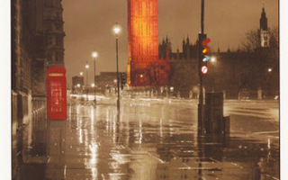 Lontoo, Big Ben iltavalossa (isohko kortti)