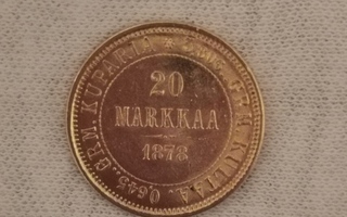 Kultaraha, 20 markkaa 1878, Suomi
