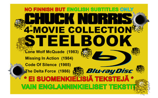 NEW CHUCK NORRIS 4-MOVIE STEELBOOK - FREE SHIPPING !