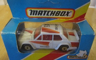 Fiat 131 Mirafiori Abarth Rally -82 White Matchbox MB74 1:53