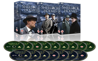 Sherlock Holmes: Jeremy Brett kaikki 1984-1994, 40h -- 16DVD