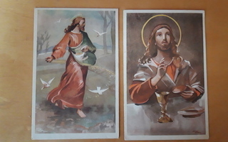 Eeli Jaatinen uskonnolliset taidekortit 2 kpl, 50 luku