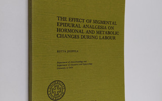 Riitta Jouppila : The Effect of Segmental Epidural Analge...