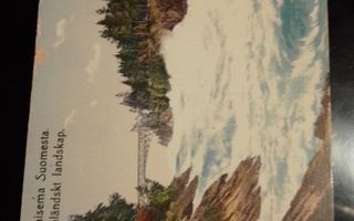 Vanha postikortti Maisema Suomesta