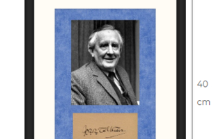 Uusi J.R.R. Tolkien taidetaulu kehystetty