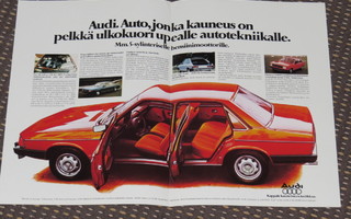 1978 Audi 100 esite - KUIN UUSI -  suomalainen