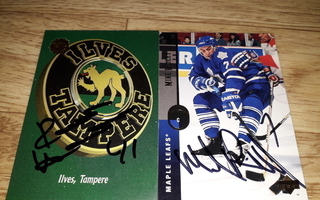 Mike Ridley (Toronto Maple Leafs) jääkiekkokortti nimmarilla