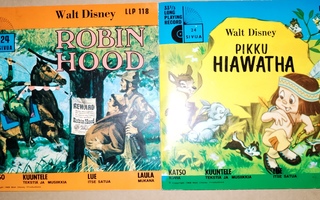 Disney satulevyt Robin Hood LLP-118 ja Pikku Hiawatha LLP117