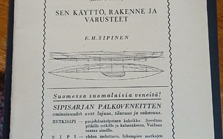 Palkovene (kanootti) , sen käyttö , rakenne ja varusteet