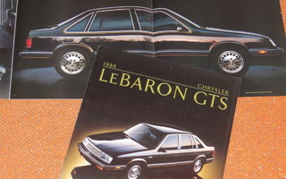 1986 Chrysler Le Baron GTS esite - ISO - KUIN UUSI