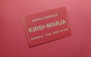 TT-etiketti Kahvila-ruokala Kirsi-Marja, Nakkila