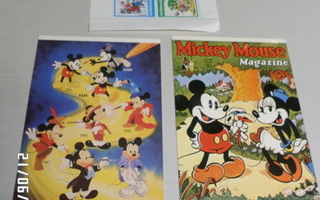 Mickey Mouse Magazine  Mikkihiiri  kortit ja  postimerkit ,