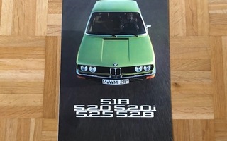 Esite BMW E12  518 - 520 - 520i - 525 - 528. Vuodelta 1975.